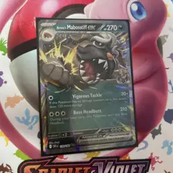 Pokemon TCG- Arvens Mabosstiff ex 139/182 Destined Rivals Double Rare NM - Image 1