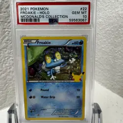 2021 POKEMON MCDONALD'S COLLECTION #22/25 FROAKIE HOLO - PSA 10 GEM MINT - Image 1