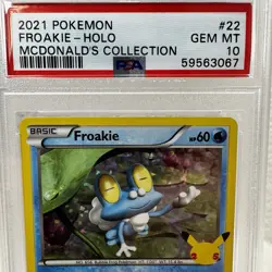 2021 POKEMON MCDONALD'S COLLECTION #22/25 FROAKIE HOLO - PSA 10 GEM MINT - Image 2