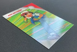 Pokemon Topps Series 3 Ash Ketchum HV1 TV Animation Blue Logo Heroes & Villians - Image 3