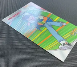 Pokemon Topps Series 3 Ash Ketchum HV1 TV Animation Blue Logo Heroes & Villians - Image 4