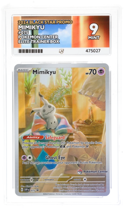 ACE 9 - Mimikyu SVP075 Pokemon Center Stamp - Pokemon TCG Black Star Promo - Image 1