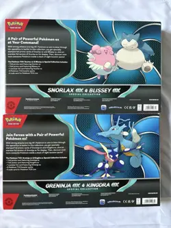 Pokemon Snorlax Ex & Blissey Ex Special Collection Box + Greninja Kingdra Ex Box - Image 2
