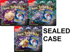 SEALED CASE! 12x Paldean Fates Tech-Sticker Collection SV4.5 Pokemon TCG - Image 1