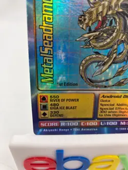 MetalSeadramon FOIL Digimon BO-35 Card Digital Monsters 1999 Bandai TCG HP - Image 2