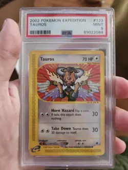 Tauros - 133/165 - PSA 9 Mint - Expedition eReader Pokemon Card - Image 1