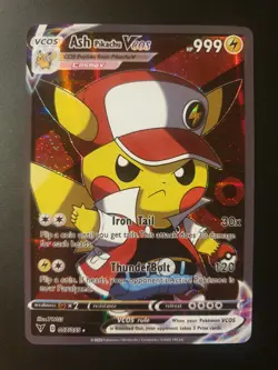 ✨ Pokemon Ash Pikachu | Custom Card * Exklusive * Kunstkarte * RARE ✨ - Image 1