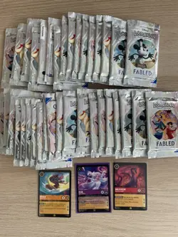 Disney Lorcana Fabled Bulk / Job Lot Cards 36 Opened Booster Packs & Legendary - Image 1