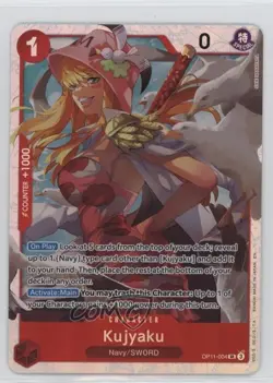 2025 One Piece Card Game: A Fist of Divine Speed OP11 SR Kujaku #OP11-004 - Image 1