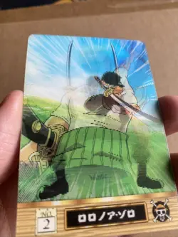 One Piece Zoro Roronoa No.2 Pirate King Gummy Card Gumica 3d Lenticular - Image 2