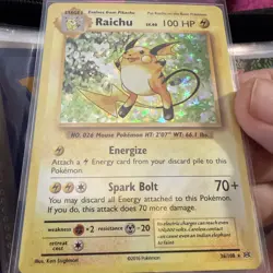 Pokemon Evolutions Raichu Holo Foil Rare Card 36/108 XY 2016 144 - Image 1