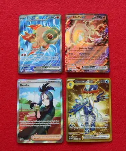 Lot of Pokemon Cards from the Paldea Evolved Set Gold Card, Full Art, EX - Image 1