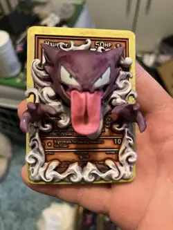 Pokemon card 3D - haunted - 3D printed with 8k resin - beautifully painted - Image 1
