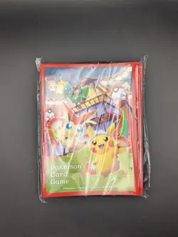 Pokemon Center Tohoku Exclusive Pikachu & Victini Card Sleeves (64ct) NEW/SEALED - Image 1