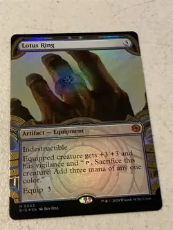 mtg raised gilded foil borderless Lotus Ring, Big Score, unplayed - Image 1