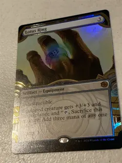 mtg raised gilded foil borderless Lotus Ring, Big Score, unplayed - Image 2