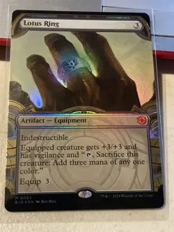 mtg raised gilded foil borderless Lotus Ring, Big Score, unplayed - Image 3