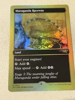 mtg first place gold foil Muraganda Raceway, rare land, Aetherdrift, unplayed - Image 1