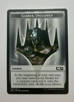 Garruk Unleashed Emblem Token Core Set 2021 M21 NM MTG - Image 1