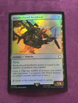 Magic: The Gathering Brotherhood Vertibird 128 Rare Foil Fallout - Image 4