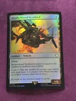 Magic: The Gathering Brotherhood Vertibird 128 Rare Foil Fallout - Image 5