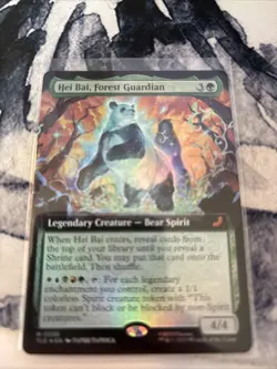 Hei Bai, Forest Guardian FOIL Extended Art 205 Avatar Eternal TLE MTG Unplayed - Image 1