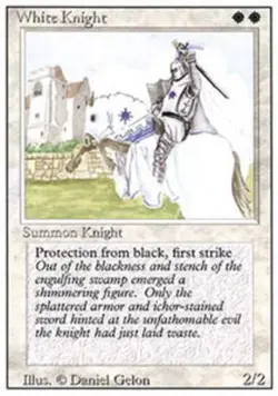 4x White Knight Moderate Play, English 3rd Edition Revised MTG Magic - Image 1