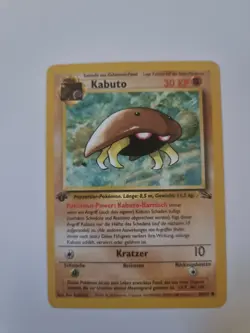 Pokemon Karte Kabuto 50/62 1.Edition Base Set Fossil Deutsch 1999 PSA 9,5 Mint - Image 1