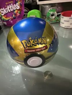Pokemon TCG Pokeball Tin (Blue & Gold) E22 - New & Factory Sealed - Image 1