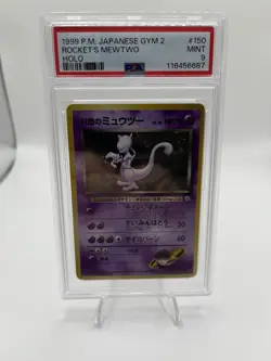 1999 Pokemon Japanese Gym 2 Rocket’s Mewtwo 150 Psa 9 - Image 1