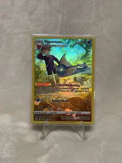 Pokemon TCG Brilliant Stars Vaporeon Trainer Gallery Holo Rare - TG02/TG30 NM - Image 1