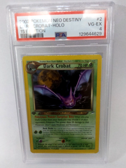 2002 Pokemon Neo Destiny #2 Dark Crobat Holo 1st Edition PSA 4 VG-EX pop 3 - Image 1