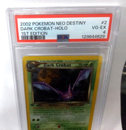 2002 Pokemon Neo Destiny #2 Dark Crobat Holo 1st Edition PSA 4 VG-EX pop 3 - Image 2