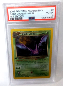 2002 Pokemon Neo Destiny #2 Dark Crobat Holo 1st Edition PSA 4 VG-EX pop 3 - Image 3
