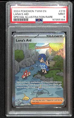 Pokemon TCG Lana's Aid Scarlet & Violet-Twilight Masquerade 219/167 PSA 9 MINT - Image 1