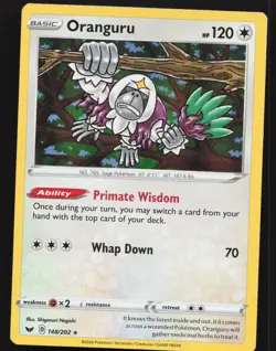 Oranguru 148/202 Holo Rare Pokemon SWSH01: Sword & Shield Base Set NM - Image 1
