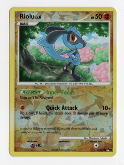 2008 Pokemon Riolu POP Series 8 #16/17 Cracked Ice Holo LP (See Desc) - Image 1