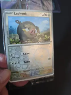 Lechonk POKEMON CENTER Stamp 155/198 Reverse Holo Sealed Promo - Image 2