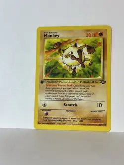 Mankey 55/64 - 1999 Pokemon Jungle 1st Edition - NM Near Mint - Image 1