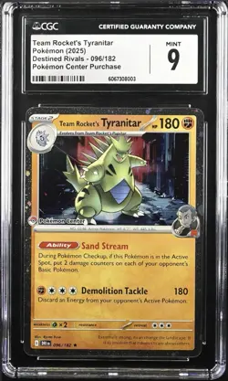 Pokemon Center Stamp Team Rocket’s Tyranitar 096/182 Purchase Exclusive - Image 1