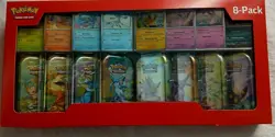 Pokemon TCG Prismatic Evolutions Costco Mini Tins 8 Pack SEALED - Image 1