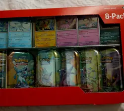 Pokemon TCG Prismatic Evolutions Costco Mini Tins 8 Pack SEALED - Image 5