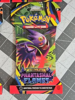 Pokemon Mega Evolution Phantasmal Flames 4x Sleeved Booster Pack Art Set - Image 2
