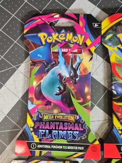 Pokemon Mega Evolution Phantasmal Flames 4x Sleeved Booster Pack Art Set - Image 4