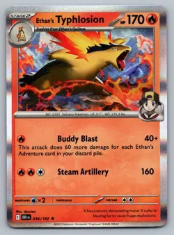 Ethan's Typhlosion 034/182 Holo Rare Scarlet & Violet: Destined Rivals Pokemon - Image 1