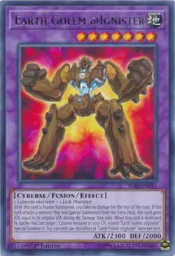 Yugioh! Earth Golem @Ignister - IGAS-EN041 - Rare - 1st Edition Near Mint, Engli - Image 1