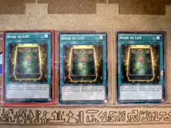 YUGIOH TCG 3X BOOK OF LIFE BP03-EN145 SHATTERFOIL 1ST EDITION - Image 1