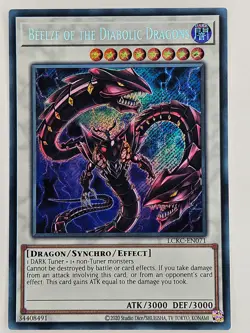 Yu Gi Oh - LCKC-EN071 Beelze of the Diabolic Dragons - Secret Rare - Image 1