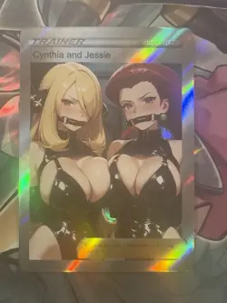 Pokemon Cynthia & Jessie Anime Waifu Custom DIY Trainer Art Pokemon card - Image 2