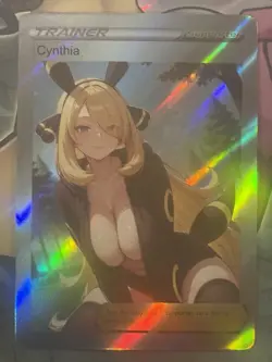Pokemon Cynthia Anime Waifu Custom DIY Trainer Art Pokemon card - Image 1